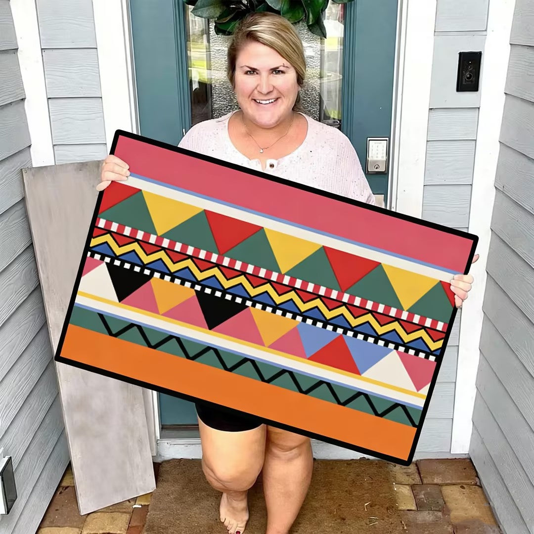 Boho Outdoor/Indoor Washable Rug – Non-Slip & Durable