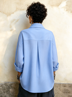 Trendy Chic Fall Winter Casual Asymmetric Button Up Shirt