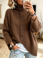 Relaxed Oversized Asymmetric Sweater.