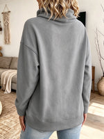 Cozy Asymmetric Cowl-Neck Pullover