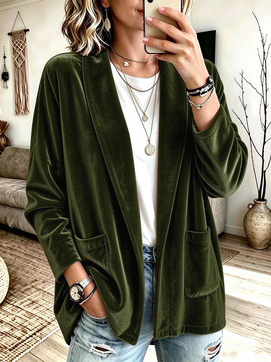 Cozy Velvet Cardigan