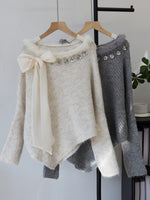 Christmas Knit Sweater With Plush Trim
