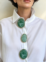 Chic Oversized Statement Green Buttons Shirt