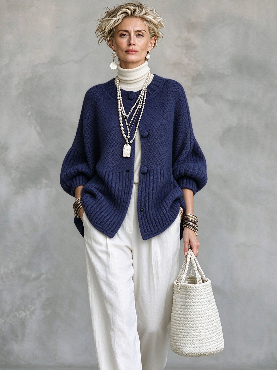 Stylish Elegant Casual Knitted Cardigan Sweater
