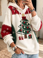 Christmas-print Cotton Hoodie