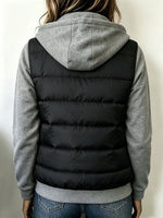 Casual Paneled Hooded Quilted Padded Jacket