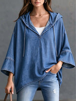 Casual Oversized Hooded Denim Jacket