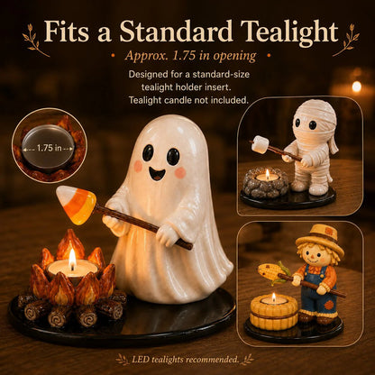 Halloween Campfire Friends Tealight Holder