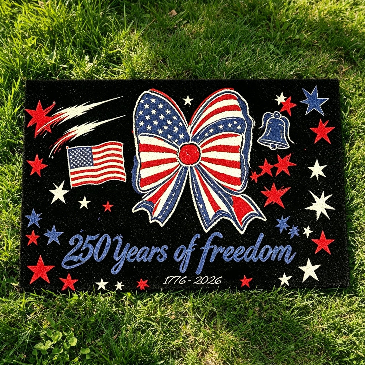 American Flag Doormat - Non-Slip & Washable