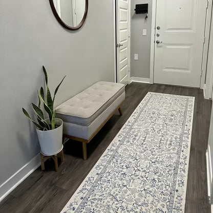 American Country Floral Washable Runner Rug