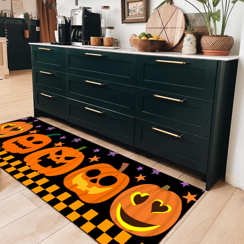 🎃 Super Cute Halloween Pumpkin Pattern Runner Rug