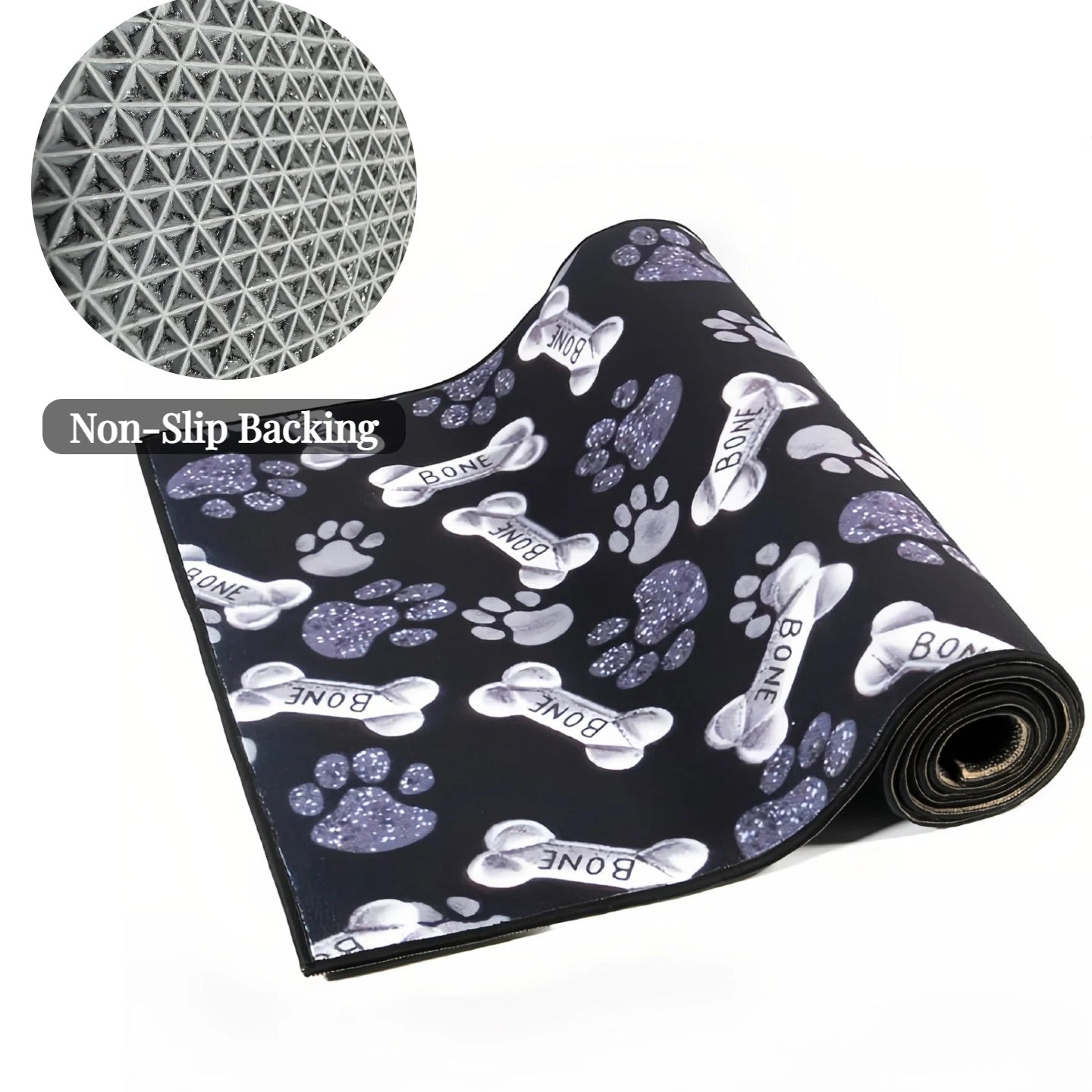Puppy Paw Washable Runner Rug - Non-Slip & Pet-Friendly