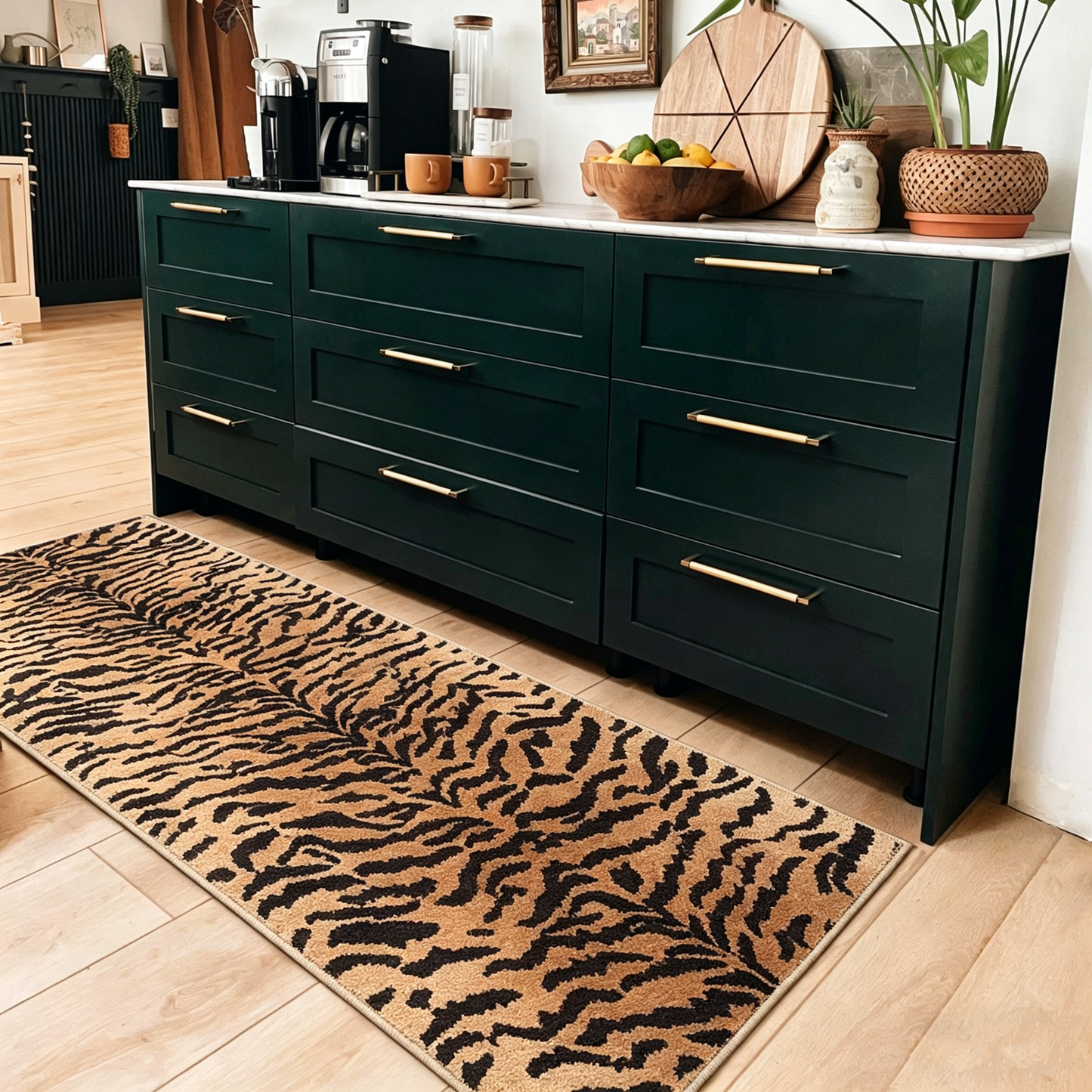 Beast Leopard Print Runner Rug - Washable & Non-Slip