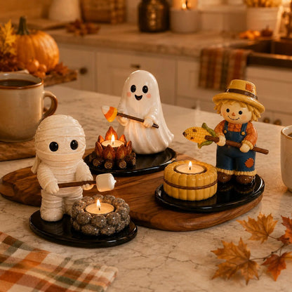 Halloween Campfire Friends Tealight Holder
