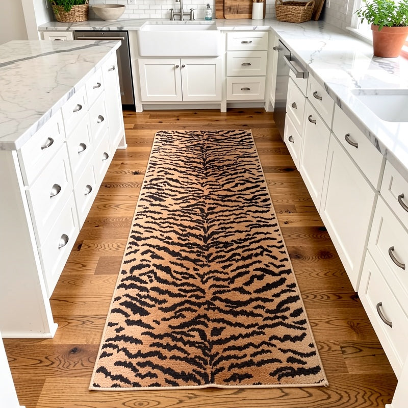 Beast Leopard Print Runner Rug - Washable & Non-Slip