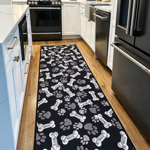 Puppy Paw Washable Runner Rug - Non-Slip & Pet-Friendly