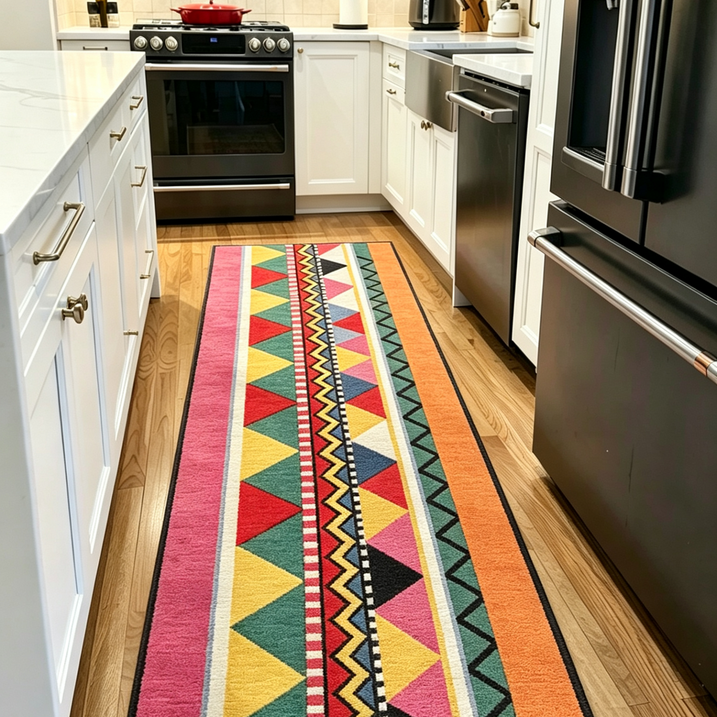 Boho Outdoor/Indoor Washable Rug – Non-Slip & Durable