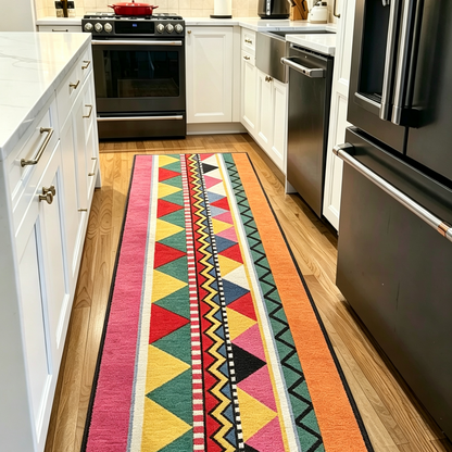 Boho Outdoor/Indoor Washable Rug – Non-Slip & Durable