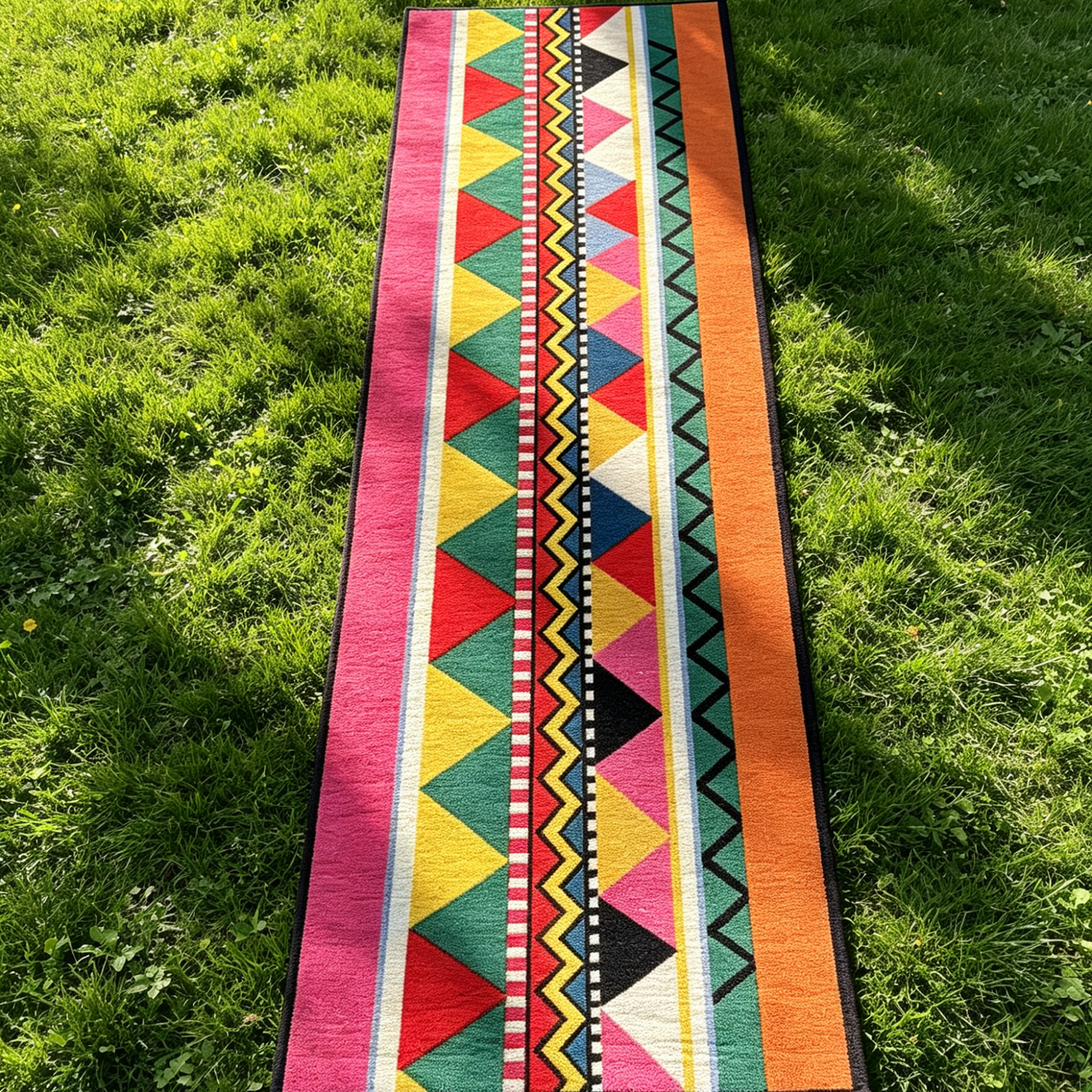 Boho Outdoor/Indoor Washable Rug – Non-Slip & Durable