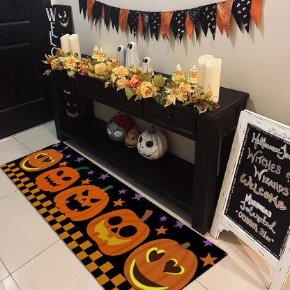🎃 Super Cute Halloween Pumpkin Pattern Runner Rug