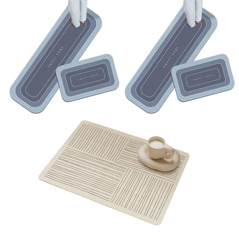 Quick-Dry Super Absorbent Non-Slip Floor Rug for Bathroom, Kitchen & Laundry Room