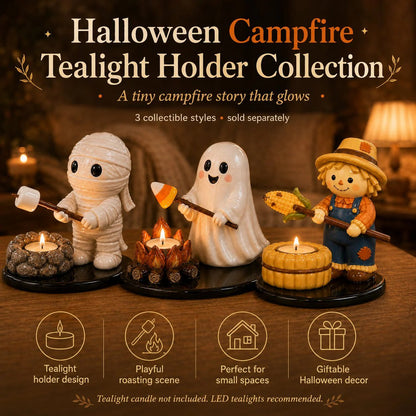 Halloween Campfire Friends Tealight Holder