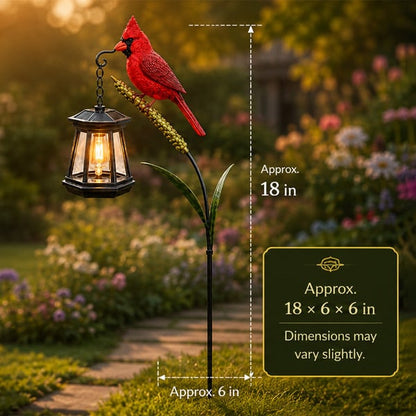 Cardinal Solar Memorial Lantern