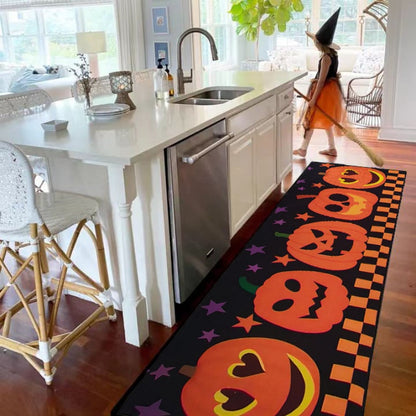 🎃 Super Cute Halloween Pumpkin Pattern Runner Rug