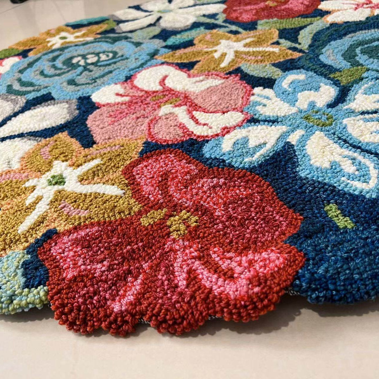 Handcrafted Floral Rug
