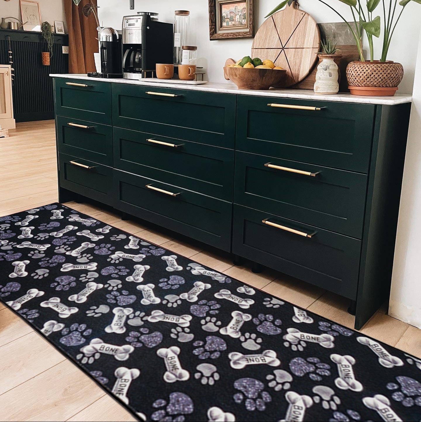 Puppy Paw Washable Runner Rug - Non-Slip & Pet-Friendly