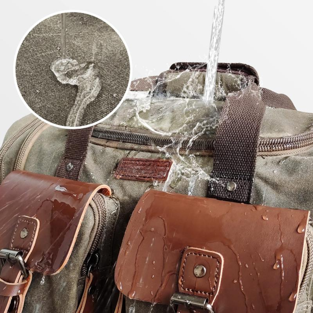 Classic Vintage Travel Duffel – Waterproof Waxed Canvas Carry-On Weekend Bag