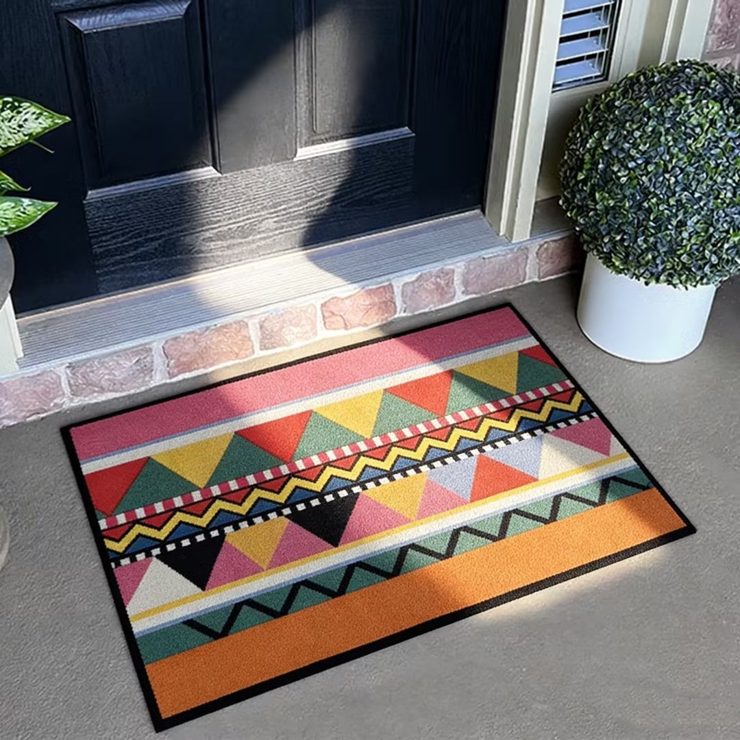 Boho Outdoor/Indoor Washable Rug – Non-Slip & Durable