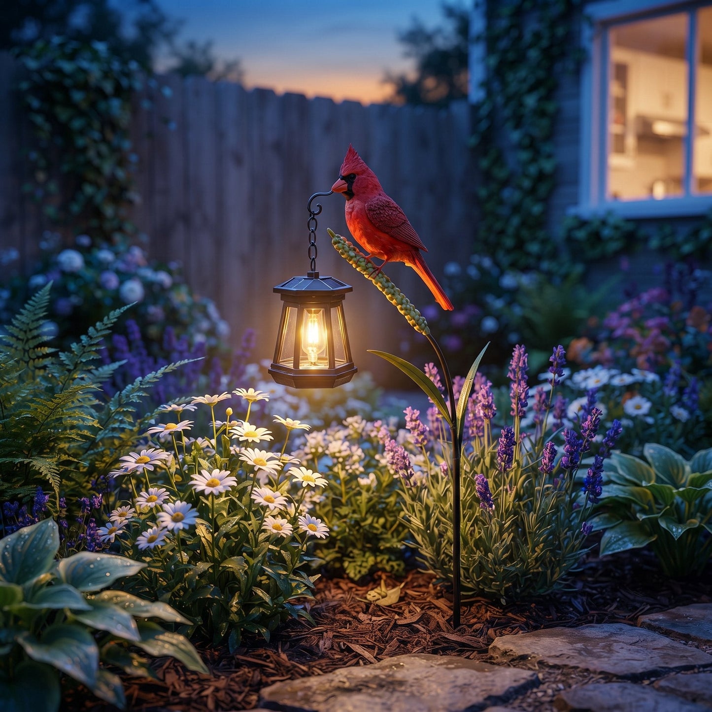 Cardinal Solar Memorial Lantern
