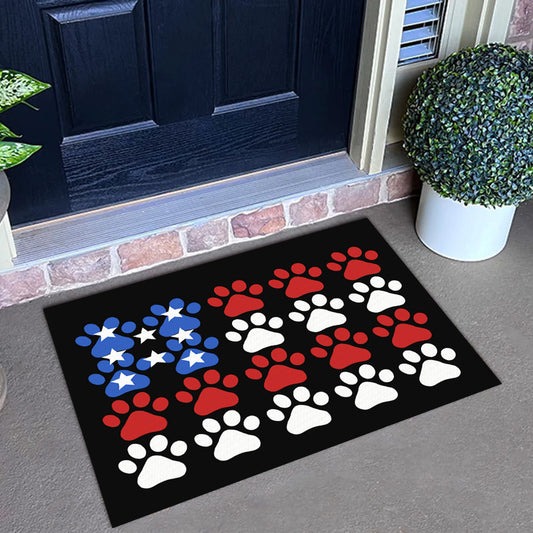 American Flag Doormat - Non-Slip & Washable