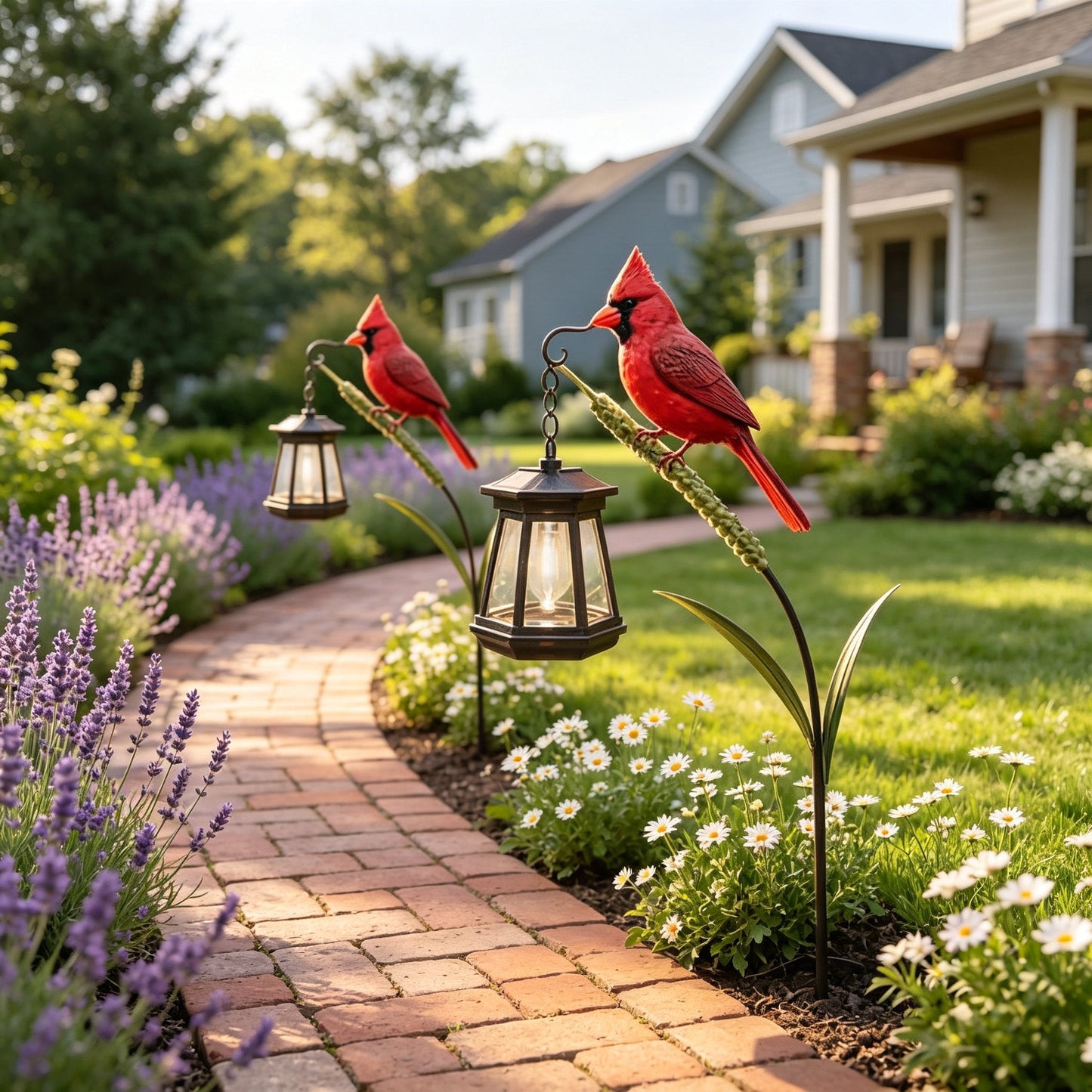 Cardinal Solar Memorial Lantern
