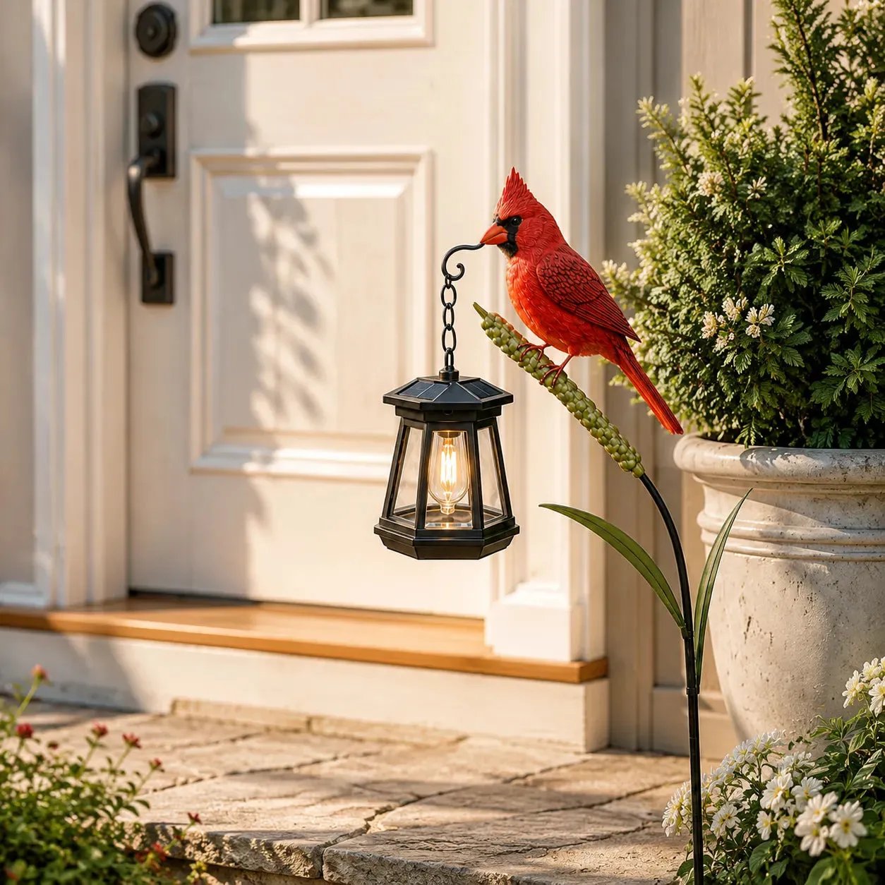 Cardinal Solar Memorial Lantern