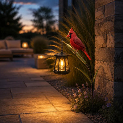 Cardinal Solar Memorial Lantern