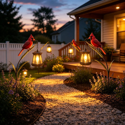 Cardinal Solar Memorial Lantern
