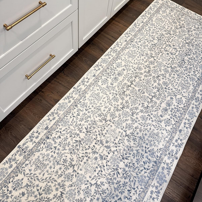 American Country Floral Washable Runner Rug