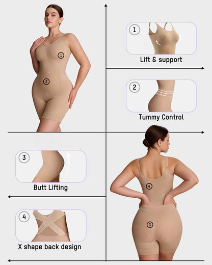 Easyslide Tummy Control Butt Lifter Back Pull Down Bodysuit