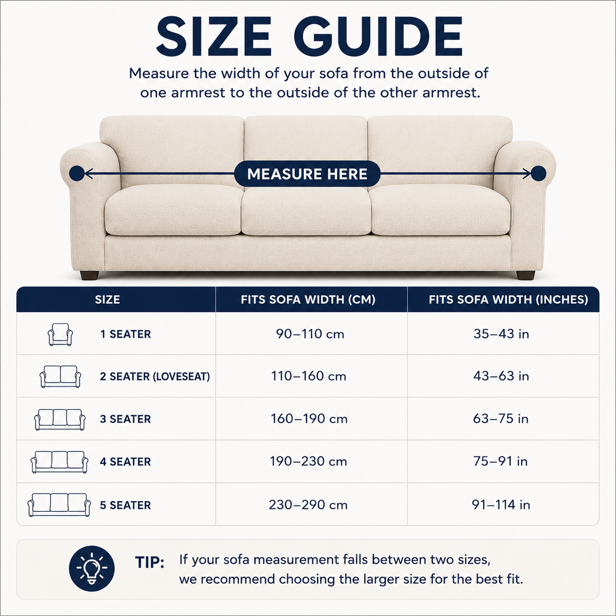 Premium Stretch Sofa Cover – Soft, Washable Furniture Protector for Couch