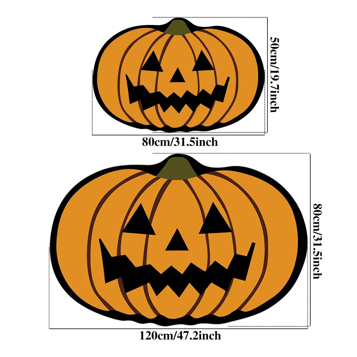 Jack-O’-Lantern Shaped Halloween Rug