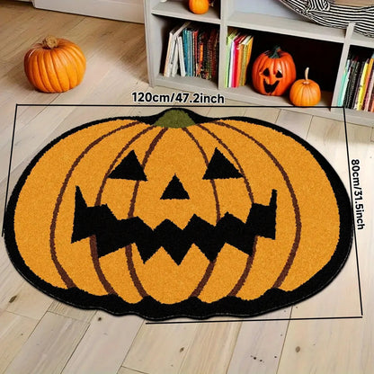 Jack-O’-Lantern Shaped Halloween Rug