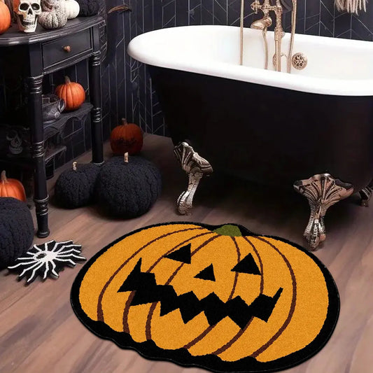 Jack-O’-Lantern Shaped Halloween Rug