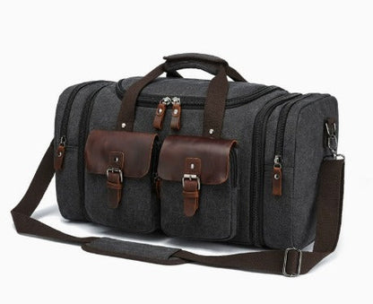 Classic Vintage Travel Duffel – Waterproof Waxed Canvas Carry-On Weekend Bag