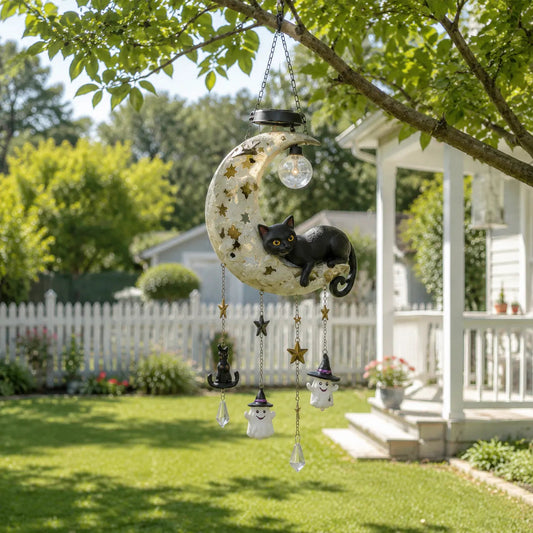 Whimsical Solar Halloween Hanging Lantern