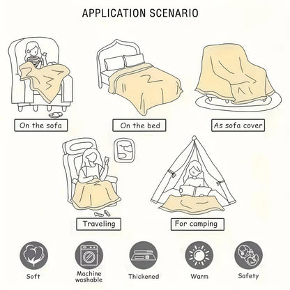 Romantic ocean style whale shark pattern warm blanket