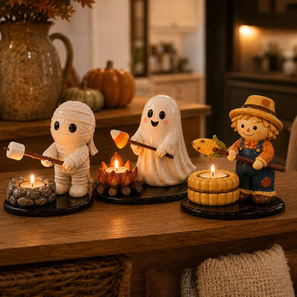 Halloween Campfire Friends Tealight Holder
