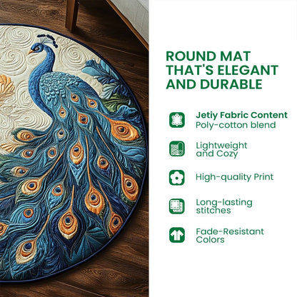 Candy Corn Abyss Quilted Round Mat