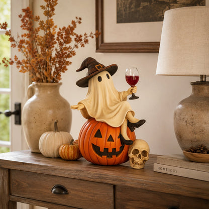 Ghost Wine Night Halloween Decor